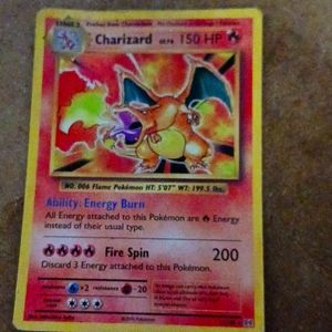 Pokemon red holographic chard medium.